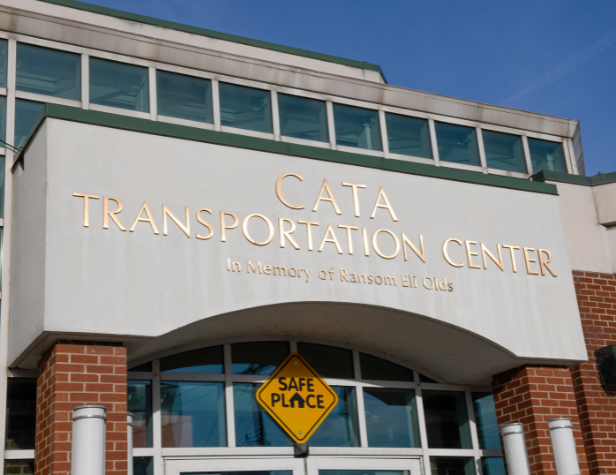 The exterior of the CATA Transportation Center
