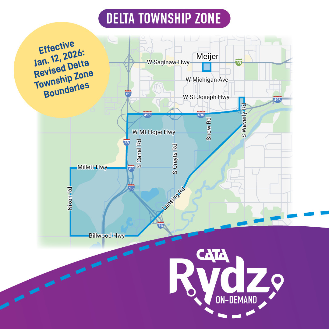 Delta Township on demand Zone map
