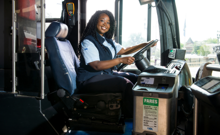 CATA bus driver behind the wheel 