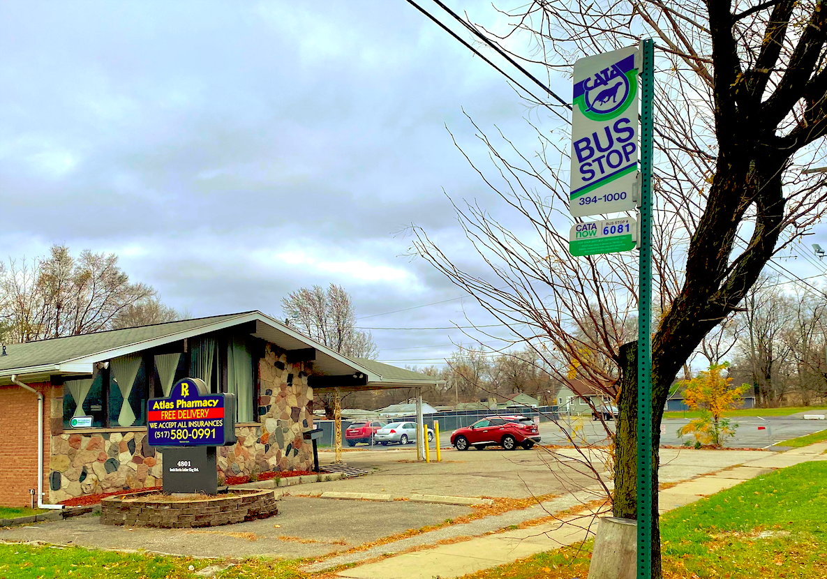The new stop on Route 9 is now up and running on Martin Luther King Jr. Boulevard in front of Atlas Meds Pharmacy.